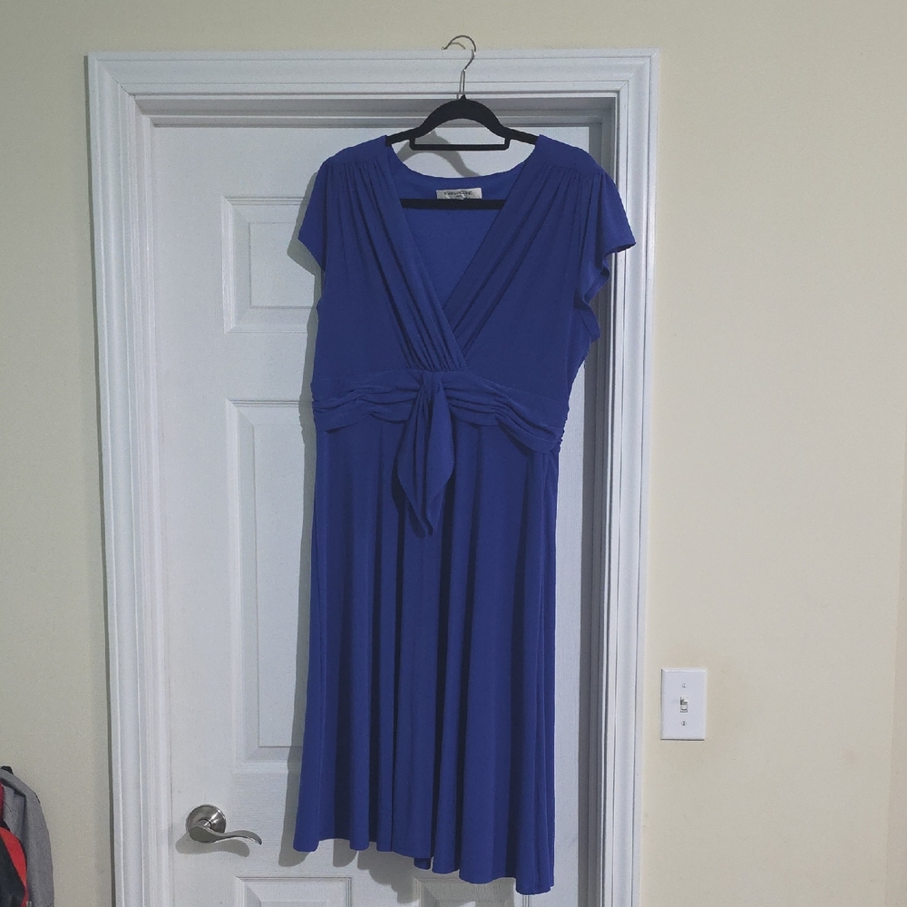 Evan Picone Royal Blue Midi Dress